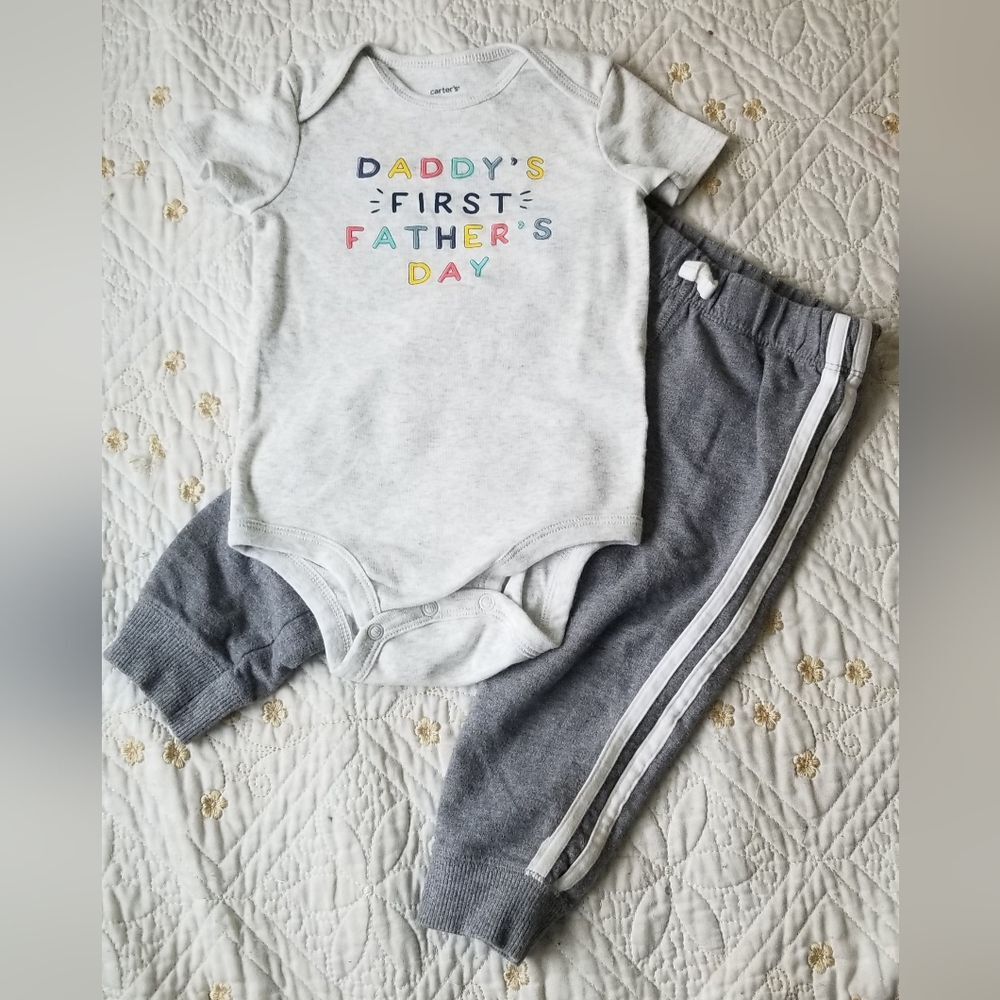 Carters size 18 months first fathers day outfit